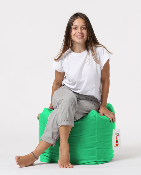 Atelier Del Sofa Square Pouf - Green